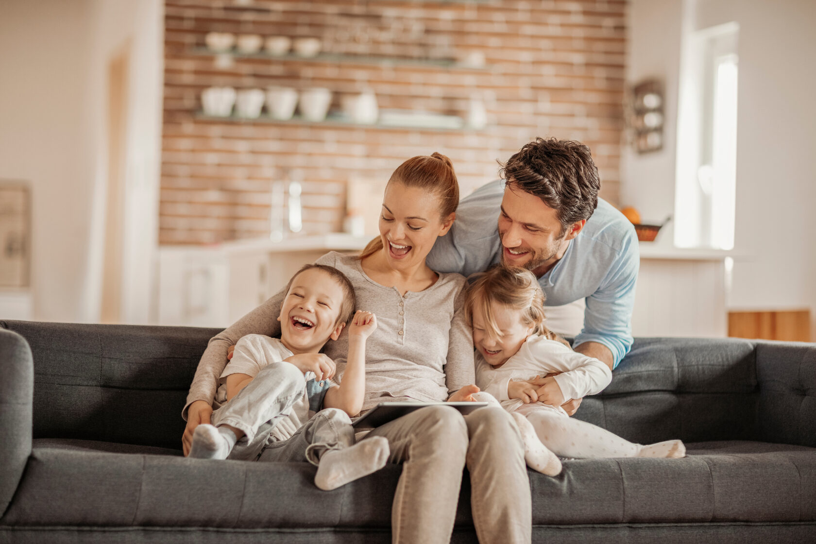 family engaging in IFS therapy session at home